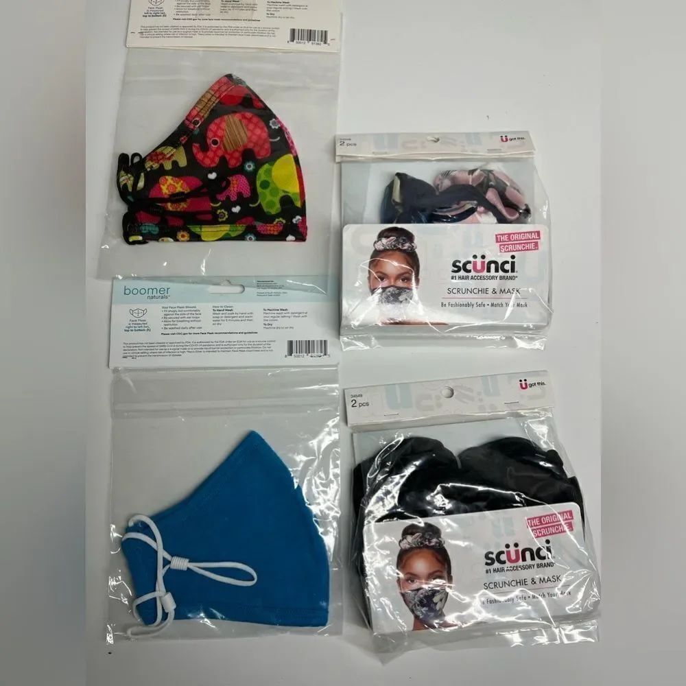 Bundle Masks & Scrunchie 4 packs - Picture 1 of 6